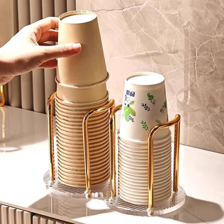 Suporte Para Copos Acrílico Descartável De Chá De Água Prateleira Com Canecas De Pau Mais Longo Organizador Doméstico em Oferta na Shopee