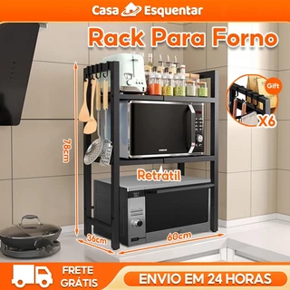 Estante para Microondas e Forno – Suporte em Aço 2/3 Andares, Prático e Durável