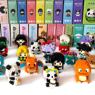 30 peças de brinquedo de montagem de partículas pequenas de personagem de desenho animado
