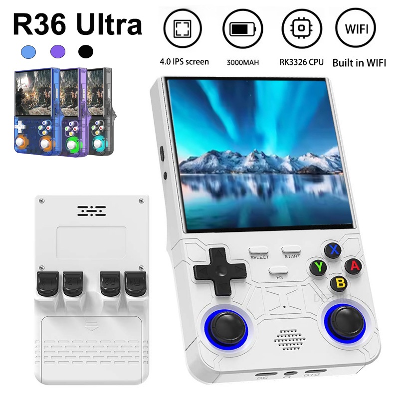 R36 Ultra Novo Console De Jogos Portátil IPS De 4 Polegadas 64GB