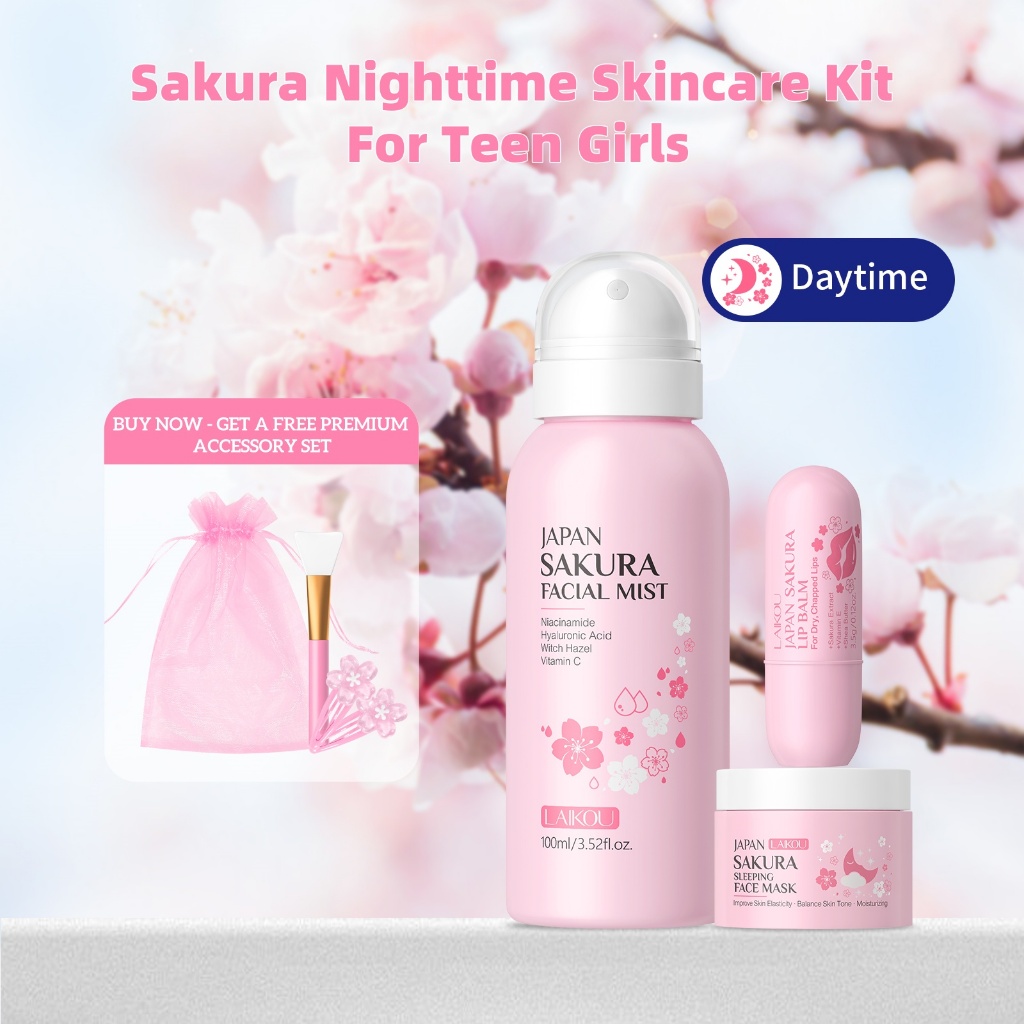 LAIKOU Japão Sakura Beatuty Kit Cuidados Com A Pele Infusão De