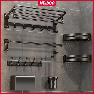 MEIDOO Toalheiro Montado Na Parede De Alumínio Para Banheiro  Sem Necessidade De Perfuração em Oferta na Shopee