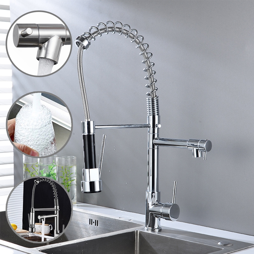 Torneira De Cozinha Gourmet Alça Única Com Extensor De Spray Tubo De ...