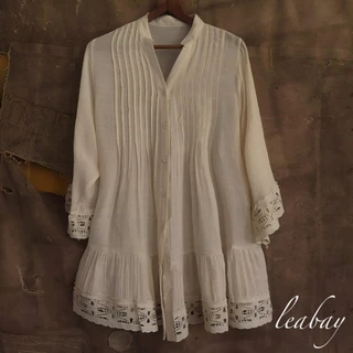 Vestido-camisa de praia - Mangas sino com estampa recortada, camisa refrescante de verão para mulheres em várias cores em Oferta na Shopee