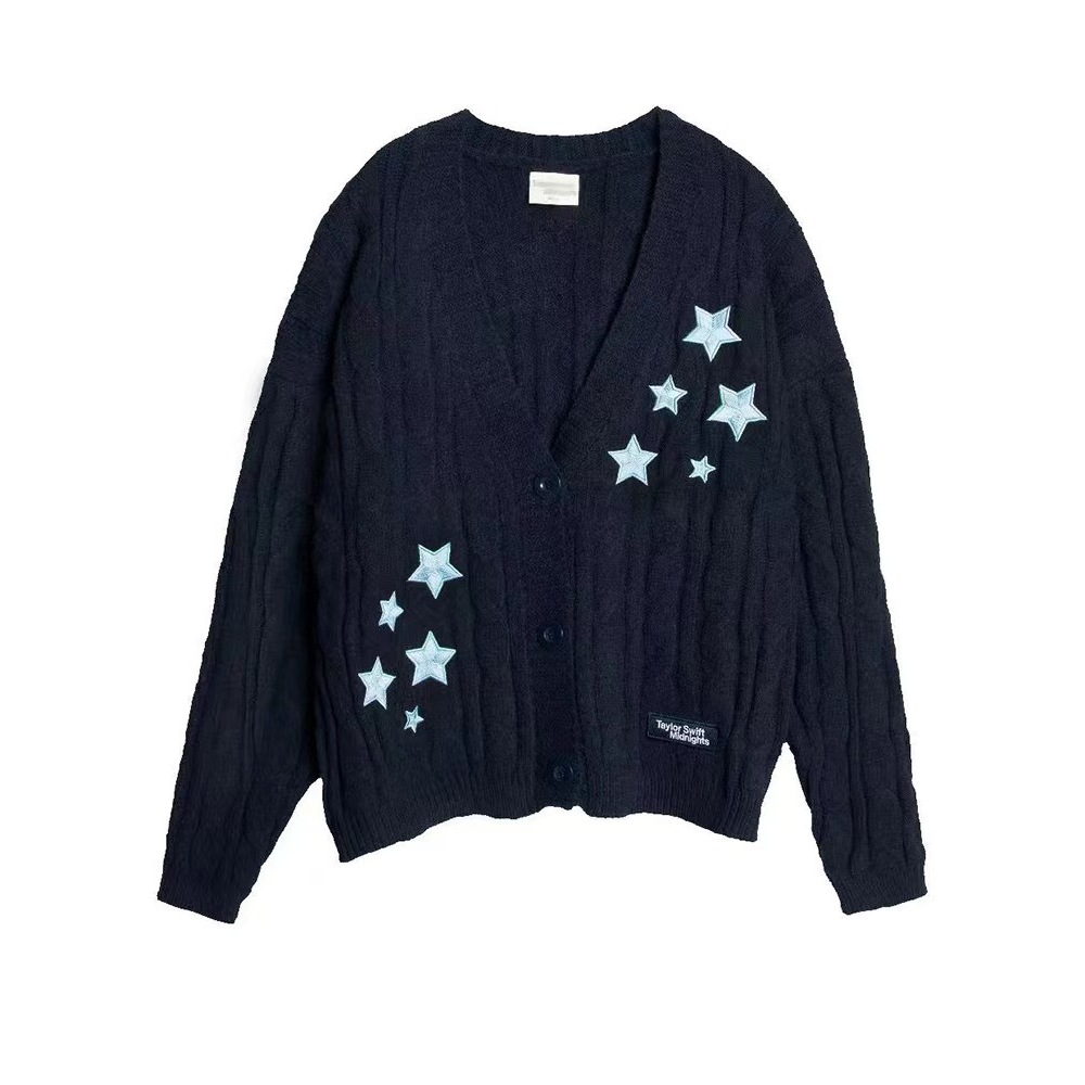 Bordado Estrela Retro Cardigan Valentine Presente 20261688