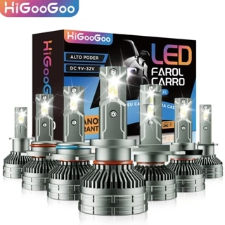 HiGooGoo G70 200W 40000LM Carro Led Lâmpadas De Farol Luz De Nevoeiro Para H1 H3 H4 H7 H11 H27 9005 9006 6500K em Oferta na Shopee