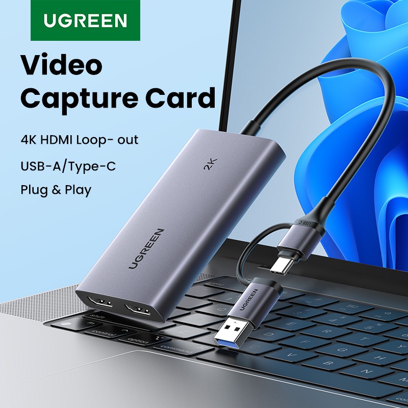 UGREEN 2 Em 1 HDMI Para USB Placa De Captura De Vídeo E Áudio 4K
