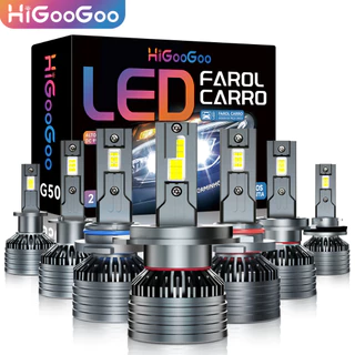 Garantia De Dois Anos G50 30000LM Carro De Led Lâmpadas Par De Farol Luz H1 H3 H4 H7 H11 H27 HB3(9005) HB4(9006) 6500K em Oferta na Shopee