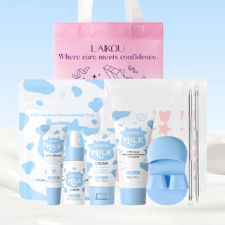 LAIKOU Ultimate Milk Skincare & Blackhead Care Gift Set Pele Transparente E Brilhante-Kit Completo De Ferramentas Para C em Oferta na Shopee