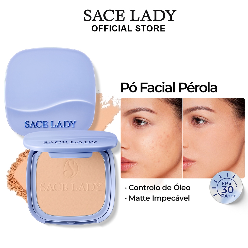 Pó Facial Pérola SACE LADY FPS 30PA+++ Controlo de Óleo em Oferta na Shopee