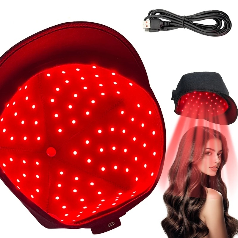 Dispositivo De Terapia De Luz Vermelha Chapéu 660nm 850nm Perto Infravermelho LED Capacete Boné De Crescimento Do Cabelo