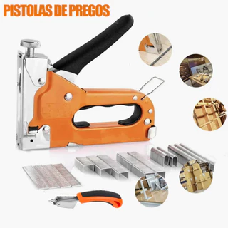 Grampeador manual profissional de alta pressão para estofados + 900 grampos (com extrator de pregos) em Oferta na Shopee