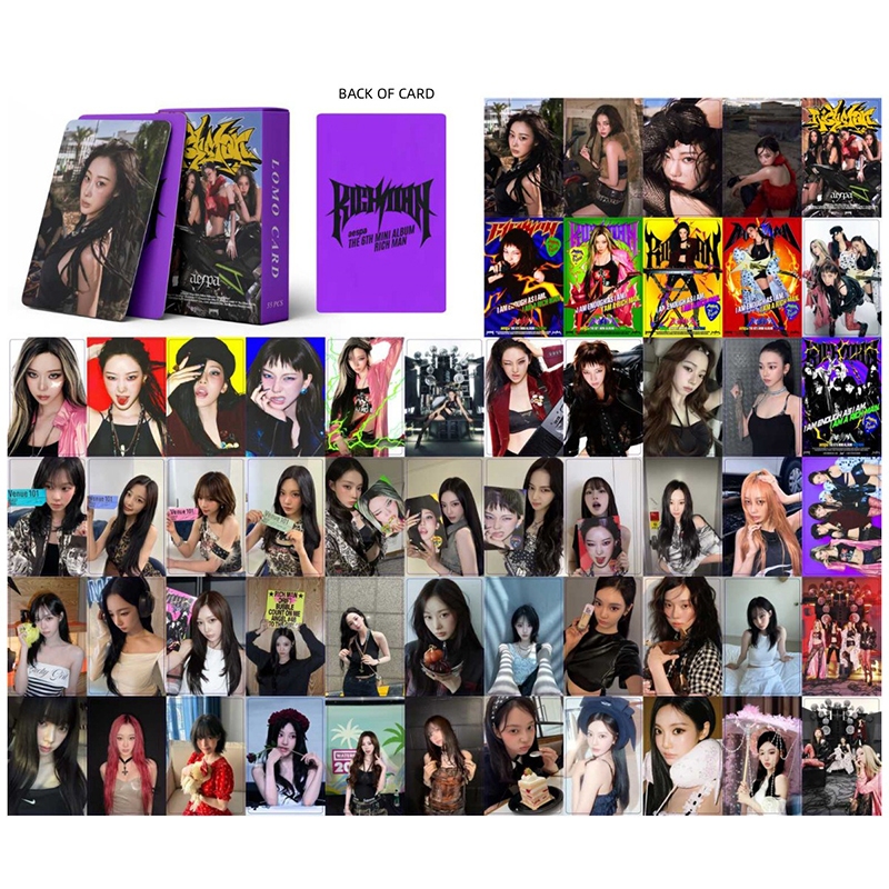 55pcs/box aespa photocards Rich Man Dirty Work Álbum Karina Winter