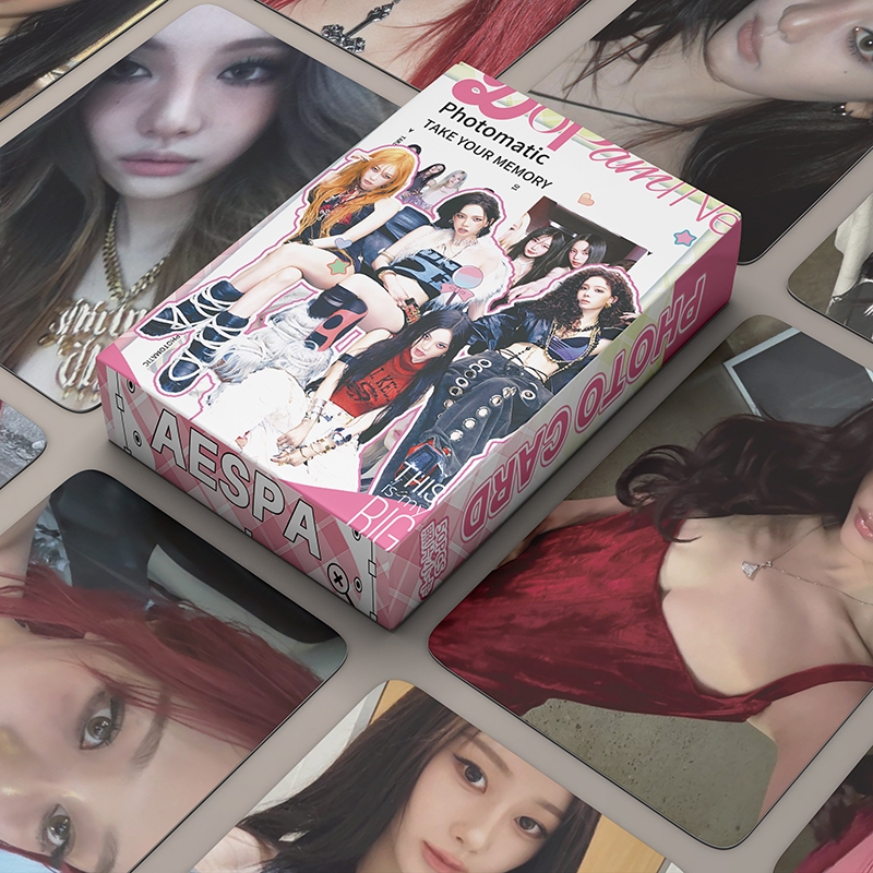 55pcs/box aespa photocards Rich Man Dirty Work Álbum Karina Winter