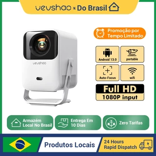 Projetor VEVSHAO A15 Android13 Com Foco Automático 5G WiFi 720P HD Cinema Doméstico Portátil em Oferta na Shopee