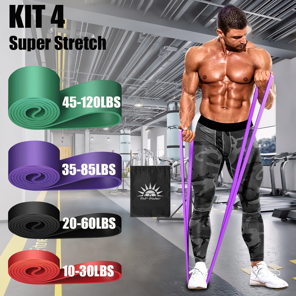 Conjunto De 4 Faixas De Resistência De Fitness TPE Ultraelásticas