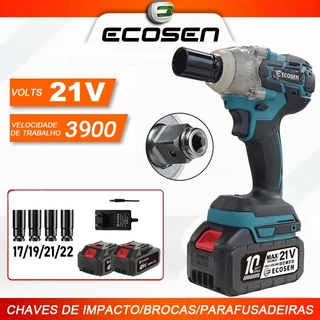21V Chave De Impacto Parafusadeira Furadeira sem fio completa mecânica