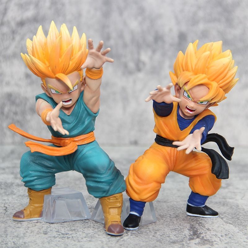 14cm Dragon Ball Z Anime Figura Super Saiyan Troncos Filho Goten