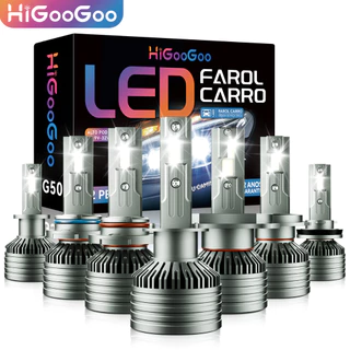 HiGooGoo G50 Garantia De Dois Anos 30000LM 150w Par Lampada Farol de carro H1 H3 H4 H7 H11 H27 HB3(9005) HB4(9006) 6500K