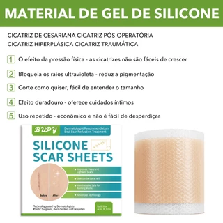 Terapia Da Folha Do Gel Silicone Remoção Cicatriz Cirurgia De 1 Pces Para O Tratamento [feng] em Oferta na Shopee