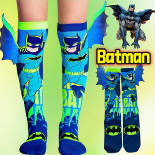 Meias Infantil 3D Batman De Alta Qualidade Meias Cano Alto Infantil Maluca Divertida Personagens