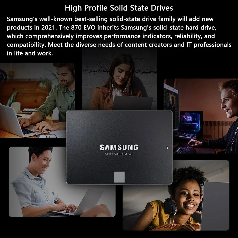 Samsung 870 EVO 500GB 1TB 2TB 4TB SATA III SSD Unidade De Estado