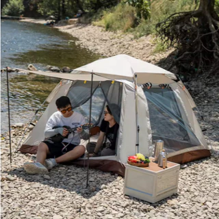 Barraca de acampamento automática portátil do Havaí do novo estilo, barraca de acampamento para 1-4 pessoas 240*240*155c em Oferta na Shopee