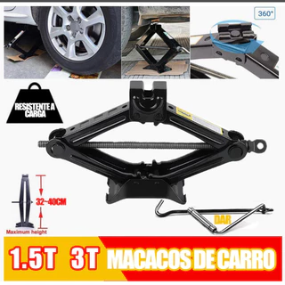Macaco Sanfona de Carro Suporta 1.5 -3T Jacaré Universal Original para Troca de Pneu com chave em Oferta na Shopee