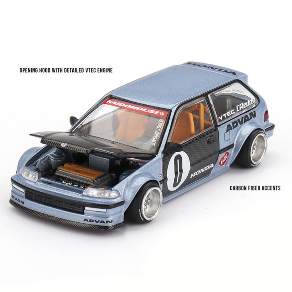 Mini GT x Kaido House KHMG179 1/64 Honda Civic EF Roleta V1 Carro