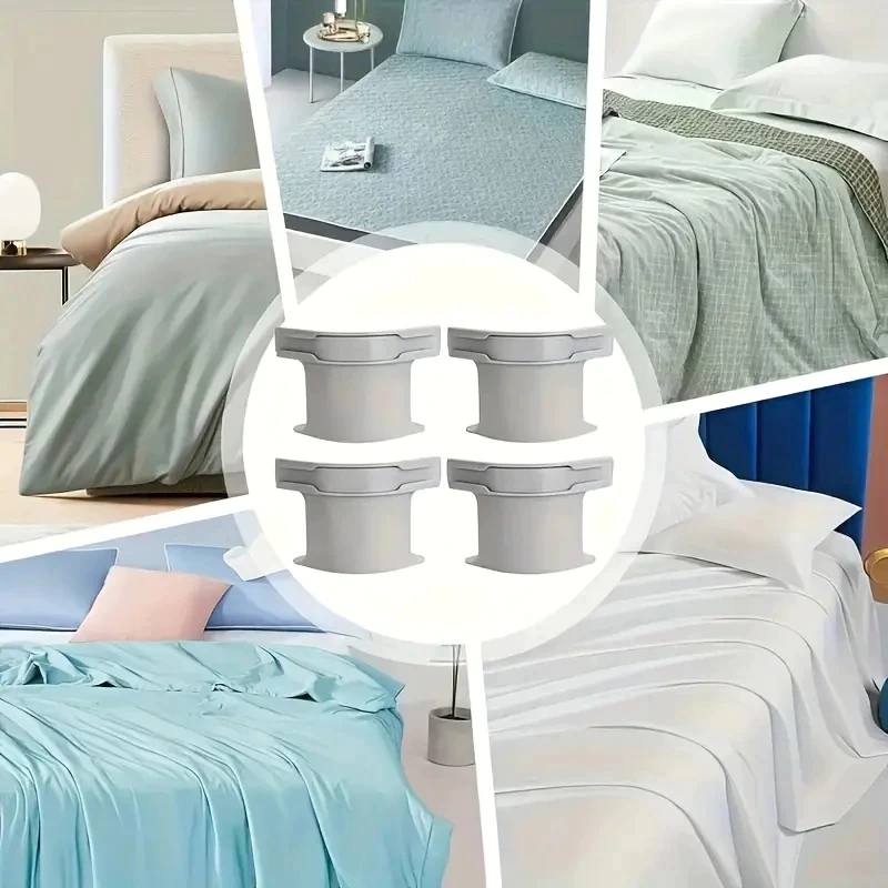 Trava de lençol invisível Clip de Lençol para Colchão Trava Fixador de Lençol (Kit 4 peças) - roupa de cama