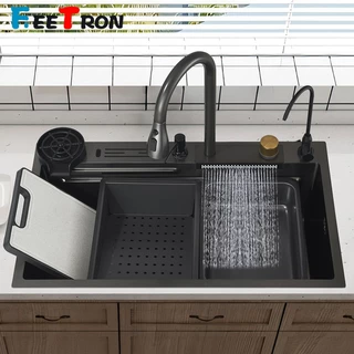 Kit Cuba De Cozinha Gourmet Completa Aço Inox Com Acessórios Mostra A Temperatura+ Torneira Gourmet em Oferta na Shopee