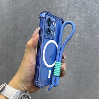 Capa Para Redmi 15C Galvanoplastia anti-Queda De Telefone Estética Novo Anel De Sucção Magnética design Casca Macia Com 