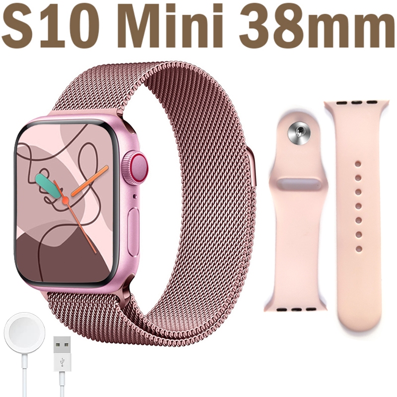 2026 S10 mini 38mm Mais Recente Smartwatch Relógio Inteligente Série IWO 10, Lembrete De Mensagem, Personalizar Papel