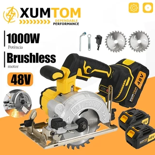 Serra Mármore Sem Fio 1000w Profissional Potente 5 Polegadas 2 Bateria 48V 2 Discos em Oferta na Shopee