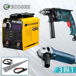 Kit 3 Em 1 Furadeira De Impacto/Máquina De Moagem/Oldador Inversor Portátil + De Ferramentas E Acessórios Gratuitos
