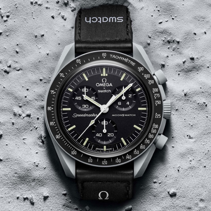 Lua De Esturjão Azul Masculina Moda Esportiva Moonwatch Earthphase-Moonshine Ouro