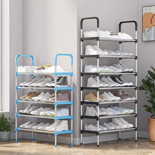4-8 Andares Sapateira de metal Organizador Vertical Prateleira Multiuso Aço Cromado Desmontável em Oferta na Shopee