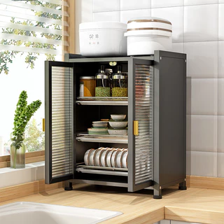 Prateleira para pratos de cozinha, camada dupla/três camadas com gancho, placa de aço preta multiuso vivaloja_viva em Oferta na Shopee