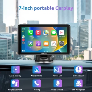 ESSGOO Multimídia Universal Portátil Carplay 7 Polegadas MP5 Player FHD IPS Tela De Toque Bluetooth Espelho Link