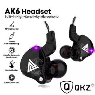 Fone de ouvido com fio com caixa QKZ ak6 original Jack 3.5mm original fones de ouvido esportivos envio imediato em Oferta na Shopee