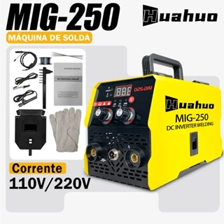 Máquina De Solda  MIG-250 Inversor Arc MMA 2 Em 1 Portátil 110V/220V em Oferta na Shopee