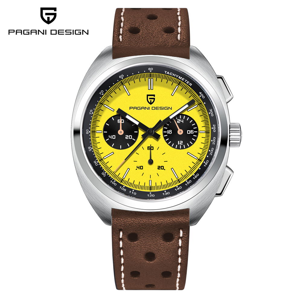 PAGANI DESIGN Clássico Azul Masculino Relógio Panda Cronógrafo