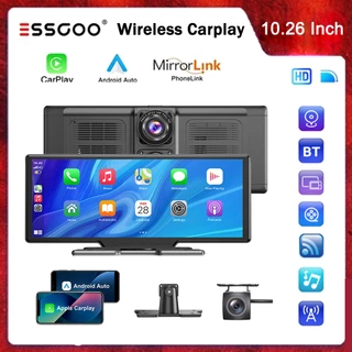 ESSGOO Carplay Android Auto Car Radio Multimídia Video Player Gravador De Condução Portátil 10.26 Polegadas HD Touch Scr em Oferta na Shopee