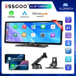 ESSGOO 10.26 Polegada CarPlay Sem Fio Android Auto Car Radio Multimídia HD Touch Screen Video Player USB/AUX Para Câmera
