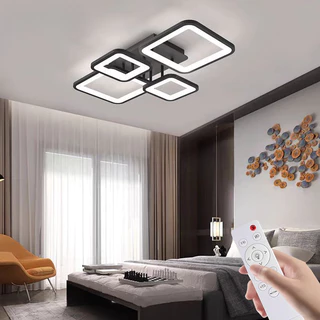Lustre LED Controle Remoto Luminária Moderna 3 cores Lustre de teto Moderno de 110/220v