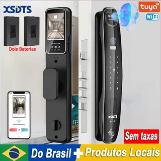 Fechadura de porta inteligente digital WiFi com tela App reconhecimento face 3D impressão,Do Brasil em Oferta na Shopee