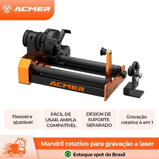 ACMER M4 Rotating drum | Auxilia máquinas a laser na 360° gravação de objetos esféricos, cilíndricos, anulares e cônicos