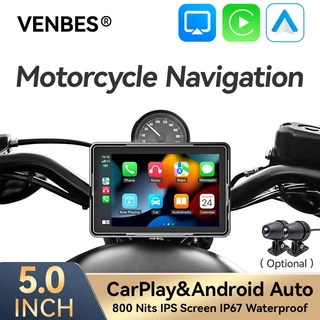VENBES 5 Polegadas Portátil À Prova D'água para Motocicleta MP5 Carplay Android Auto Bluetooth