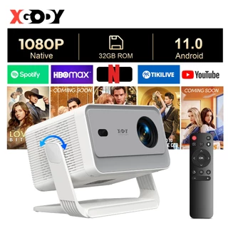 Projetor XGODY Gimbal A6 Pro 1GB + 32GB Foco Automático 1080P Ultra HD Home Cinema Integrado YouTube Netflix 700 ANSI em Oferta na Shopee