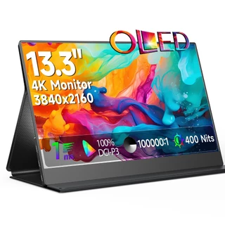 【Enviar do Brasil】UPERFECT Portatil Monitor OLED 13.3 inch 4K 60HZ 100000:1 400Nits 100%DCI-P3 1ms Monitores De Jogos